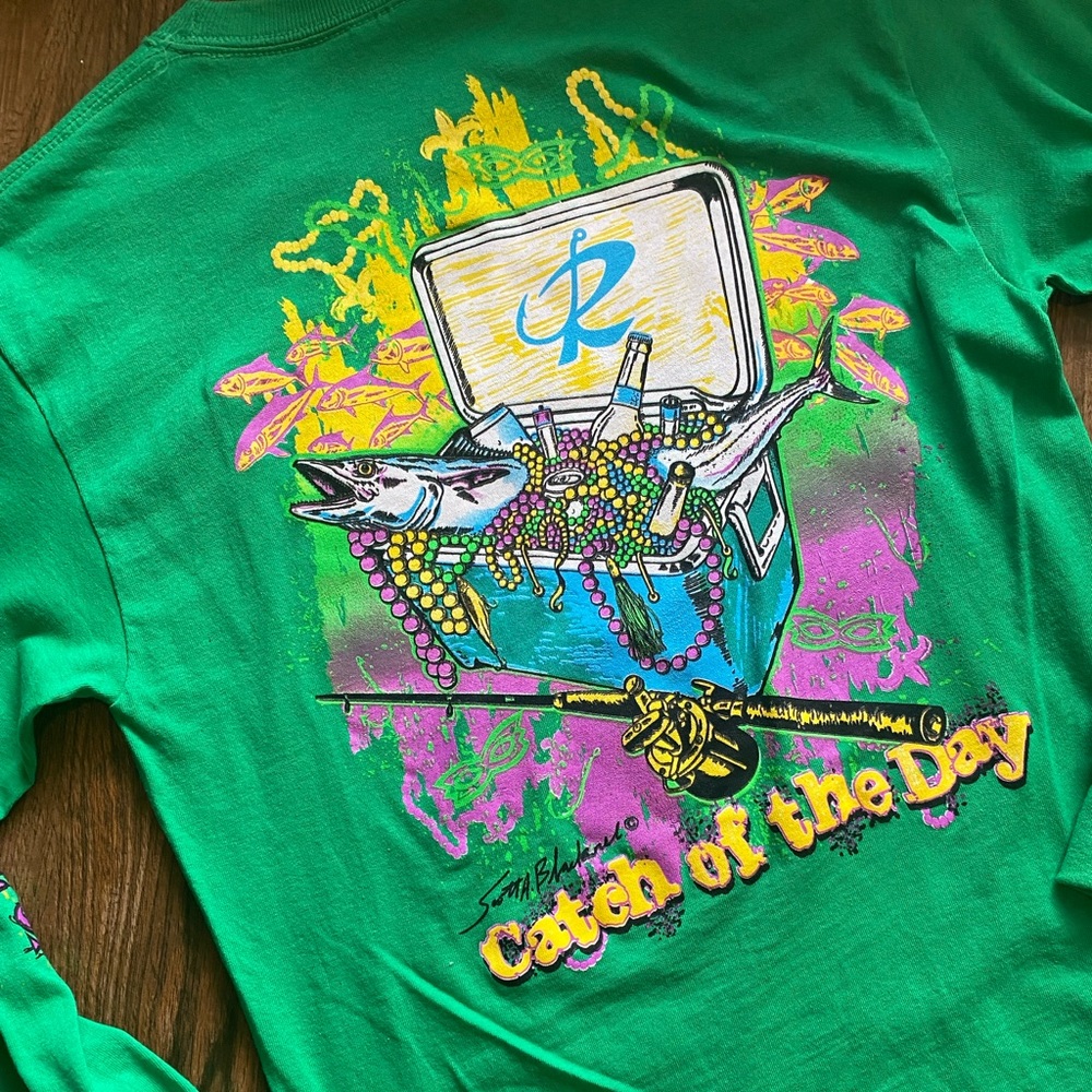 NEW Rip A Lip Long Sleeve Mardi Gras Tee
